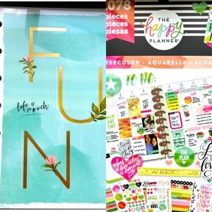 HAPPY PLANNER  sticker book and notebook bundle